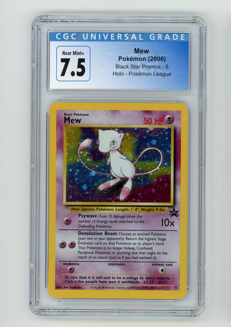 Mew 2000 Pokémon Black Star Promo holo CGC 7.5