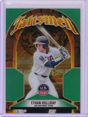 Ethan Holliday 2026 Panini USA Stars & Stripes Talismen Green Prizm
