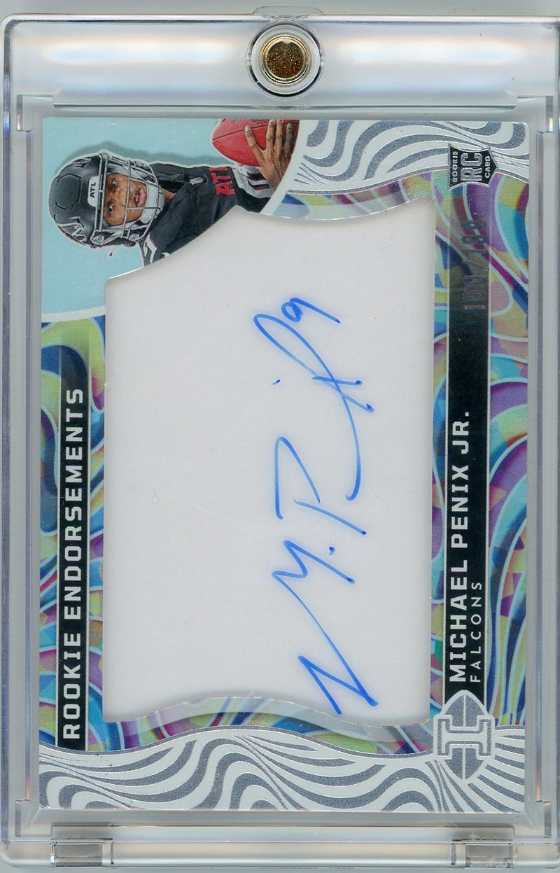 Michael Penix Jr. 2024 Panini Illusions Rookie Endorsements RPA 