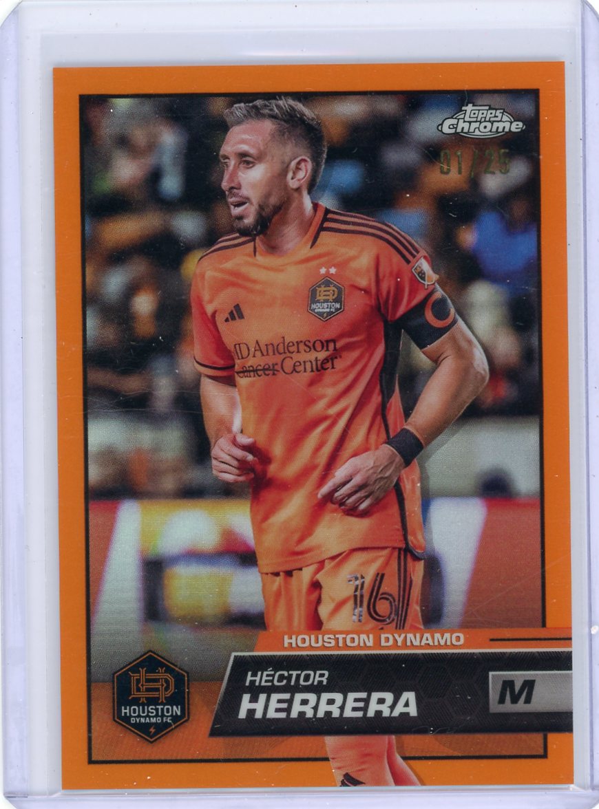 Hector Herrera 2023 Topps Chrome MLS orange refractor #'d 01/25