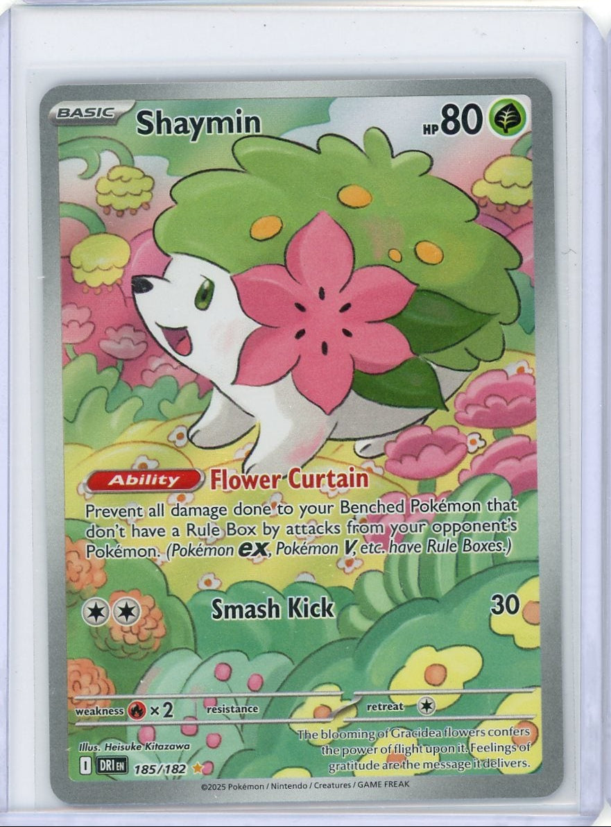 Shaymin Pokemon Destined Rivals Illustration Rare #185/182