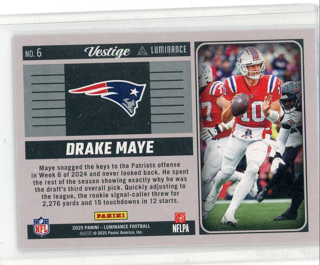 Drake Maye 2025 Panini Luminance Vestige