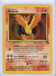 Moltres 1999 Pokemon Fossil holo #12/62 LP