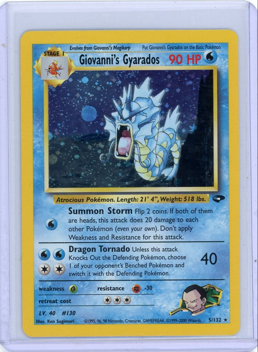 Giovanni's Gyarados Pokemon Gym Heroes holo #5/132 LP/MP