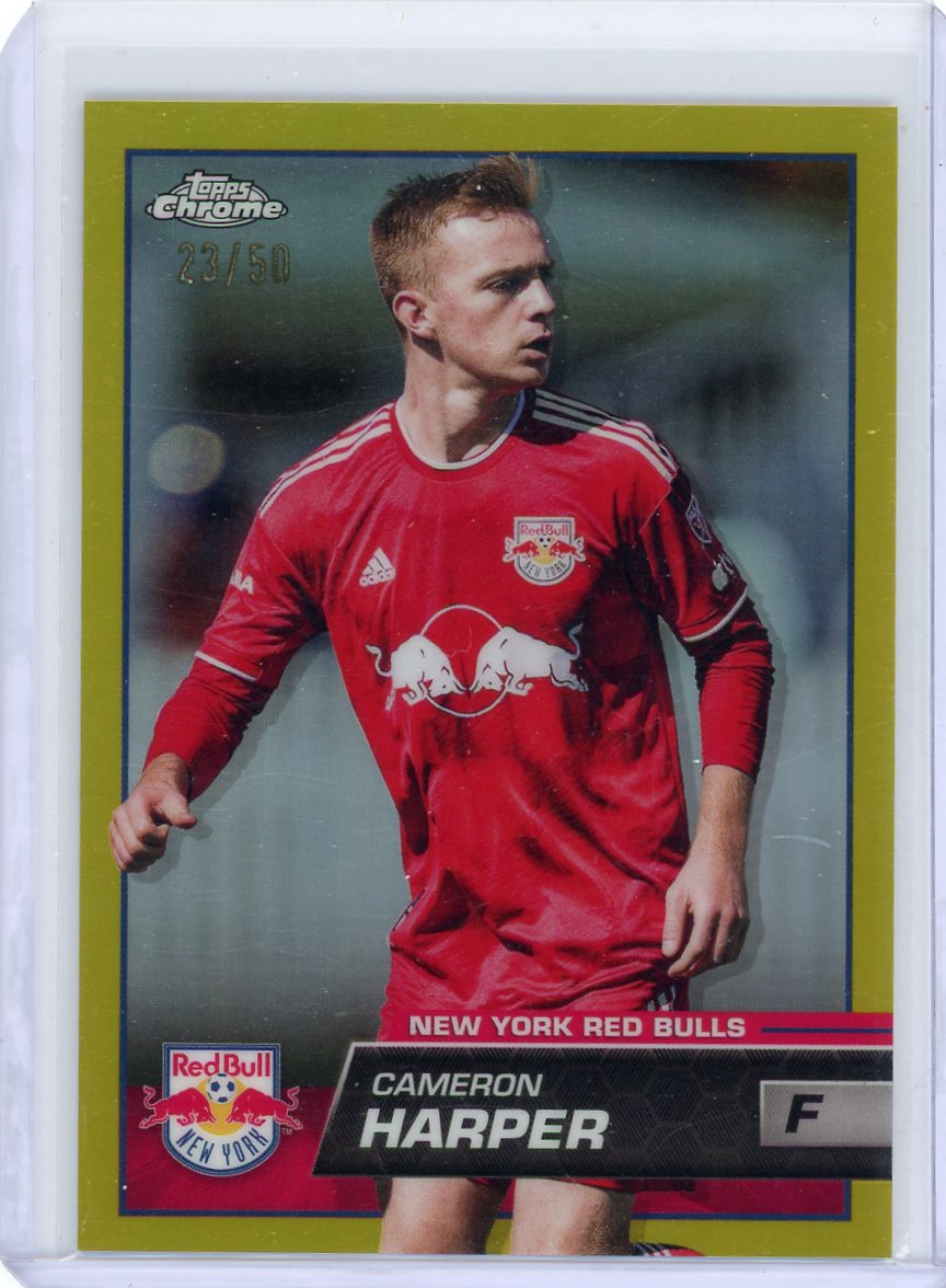 Cameron Harper 2023 Topps Chrome MLS gold refractor #'d 23/50