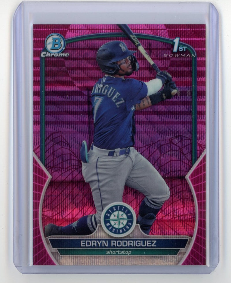 2023 Bowman Chrome Edryn Rodriguez 1st Bowman Pink Vapor Wave Refractor /199