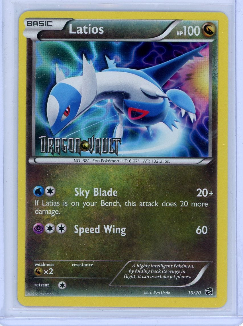 Latios 2012 Pokemon Dragon Vault reverse holo #10/20 (stamped)
