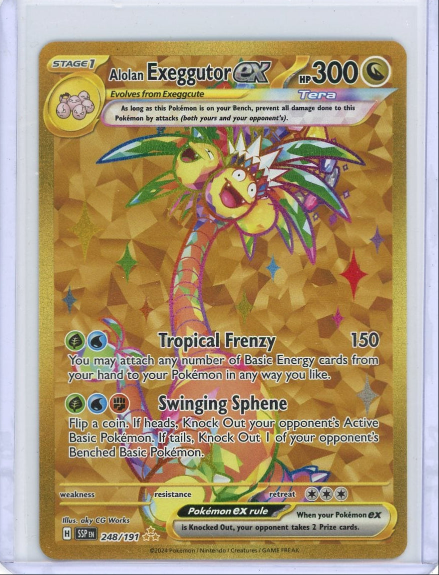 Alolan Exeggutor ex Pokémon Surging Sparks Gold Hyper-Rare #248/191
