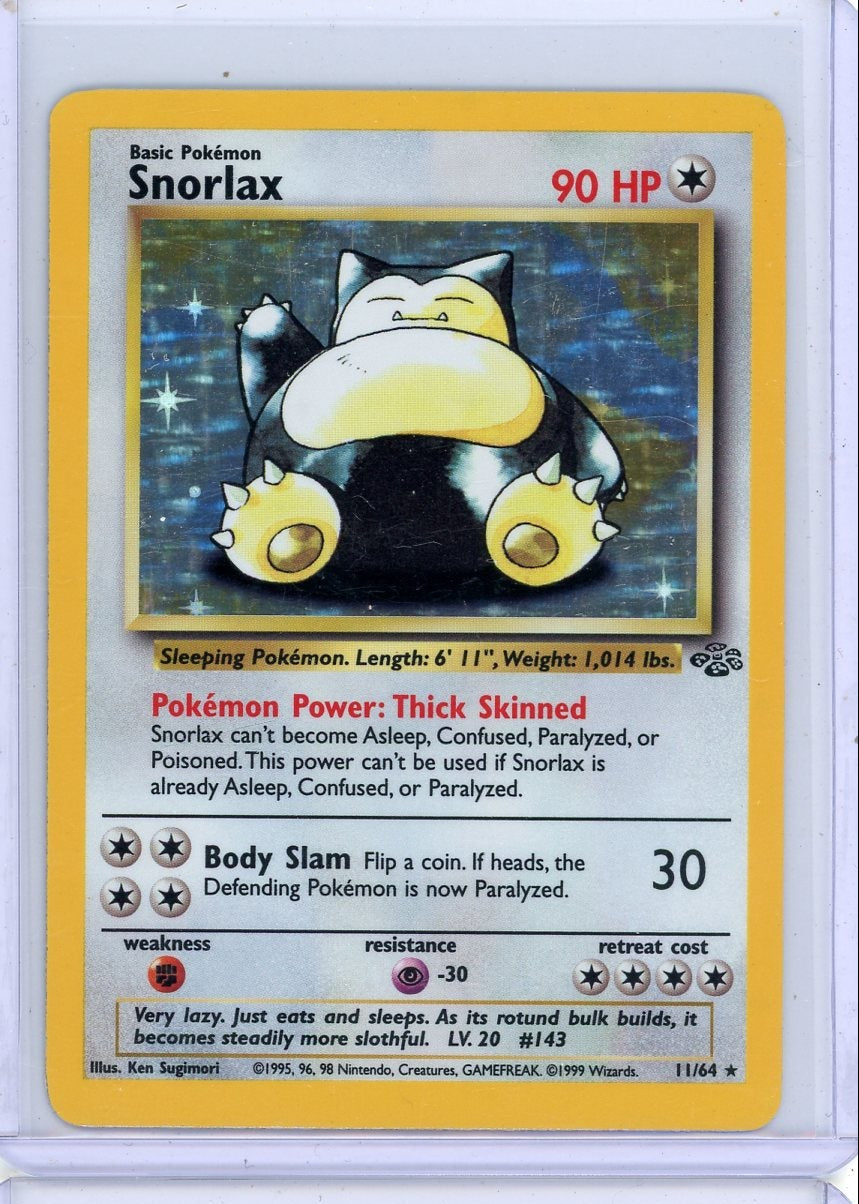 Snorlax Pokemon Jungle holo #11/64 MP