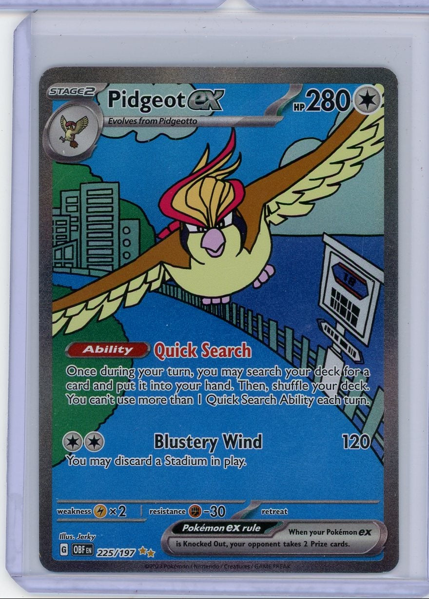 Pidgey/Pidgeotto/Pidgeot 2023 Obsidian Flames Illustration Rare Bundle