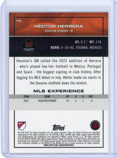 Hector Herrera 2023 Topps Chrome MLS orange refractor #'d 01/25