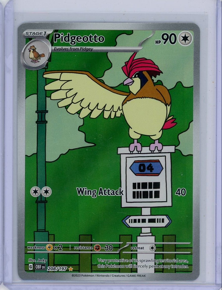 Pidgey/Pidgeotto/Pidgeot 2023 Obsidian Flames Illustration Rare Bundle