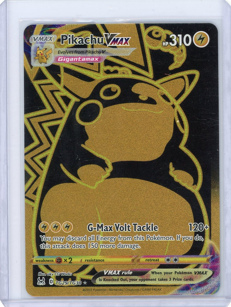 Pikachu VMAX Pokémon Lost Origin Trainer Gallery Black/Gold rare holo 