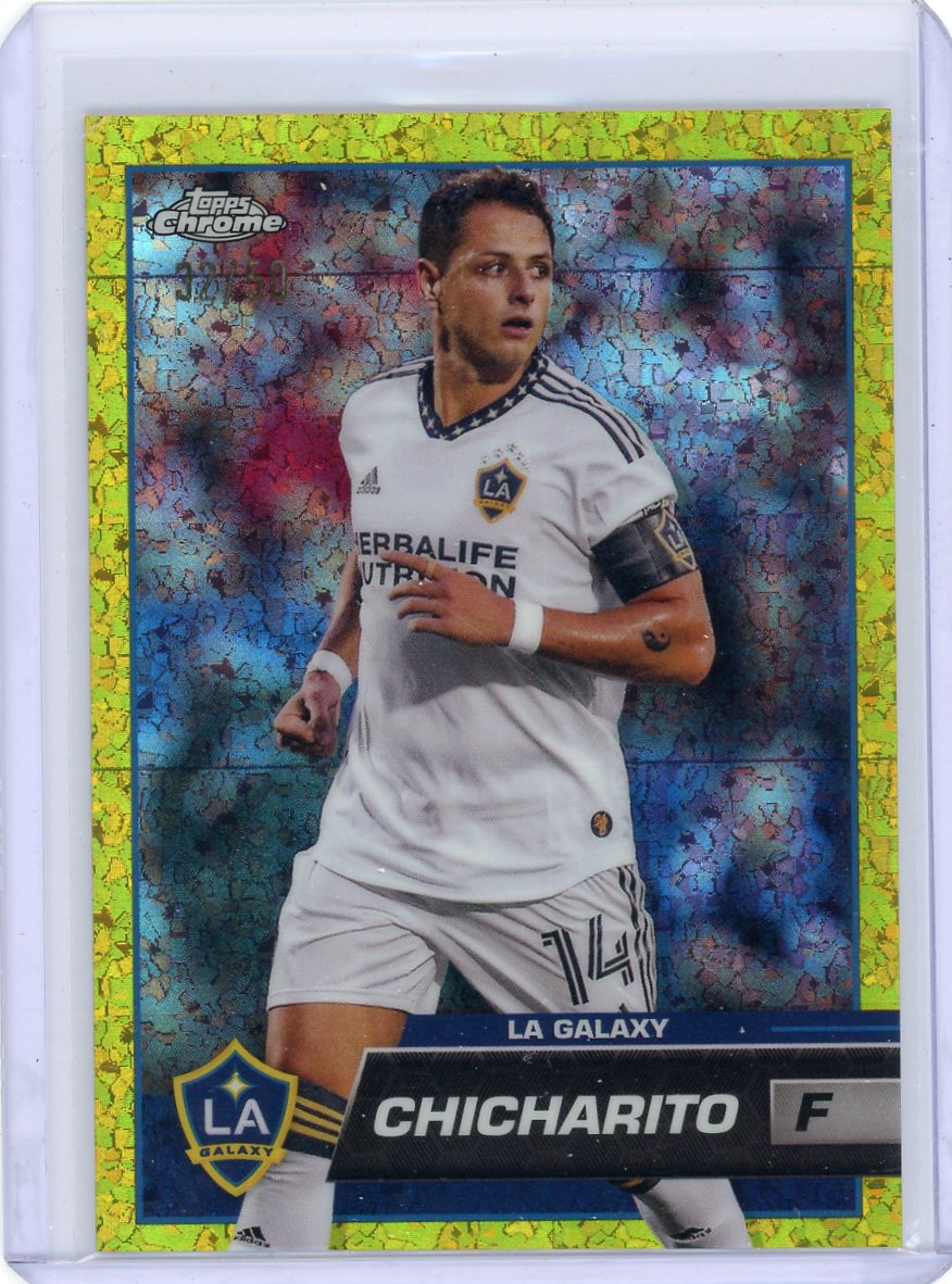 Chicharito 2023 Topps Chrome MLS gold mini diamond refractor #'d 32/50