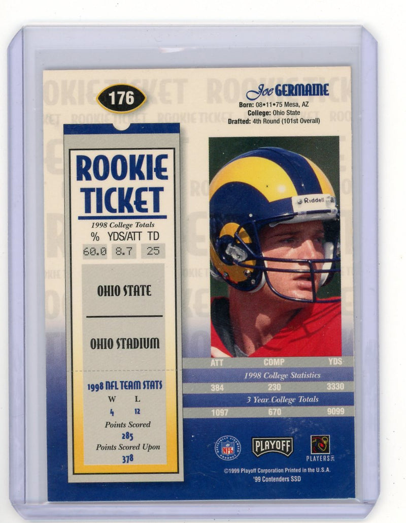 Joe Germaine 1999 Contenders Rookie Ticket Autograph