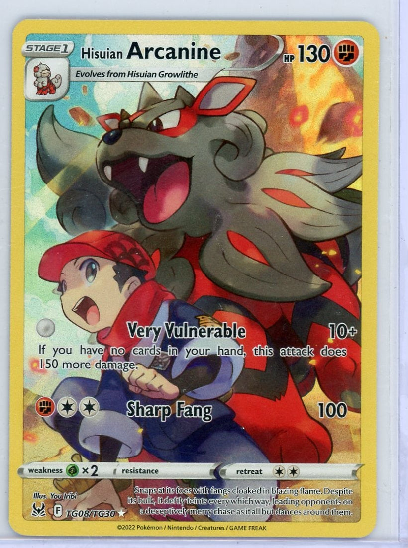 Hisuian Arcanine Pokémon Lost Origin Trainer Gallery #TG08/TG30