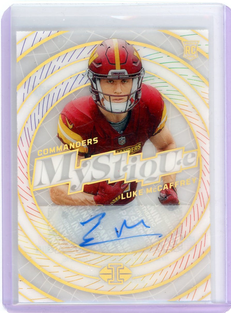 Luke McCaffrey 2024 Panini Illusions Mystique Auto 