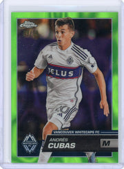Andre Cubas 2023 Topps Chrome MLS neon green lava refractor #'d 99/99