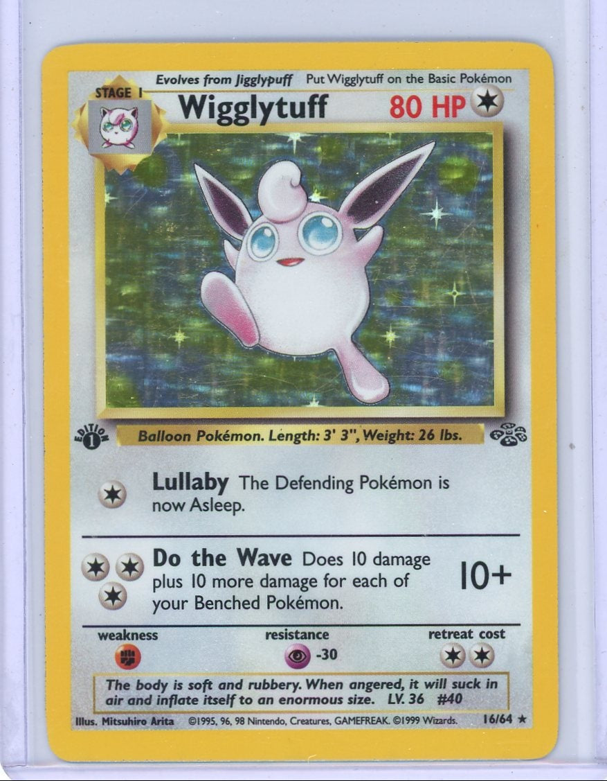 Wigglytuff Pokemon Jungle 1st Edition holo #16/64 LP/MP