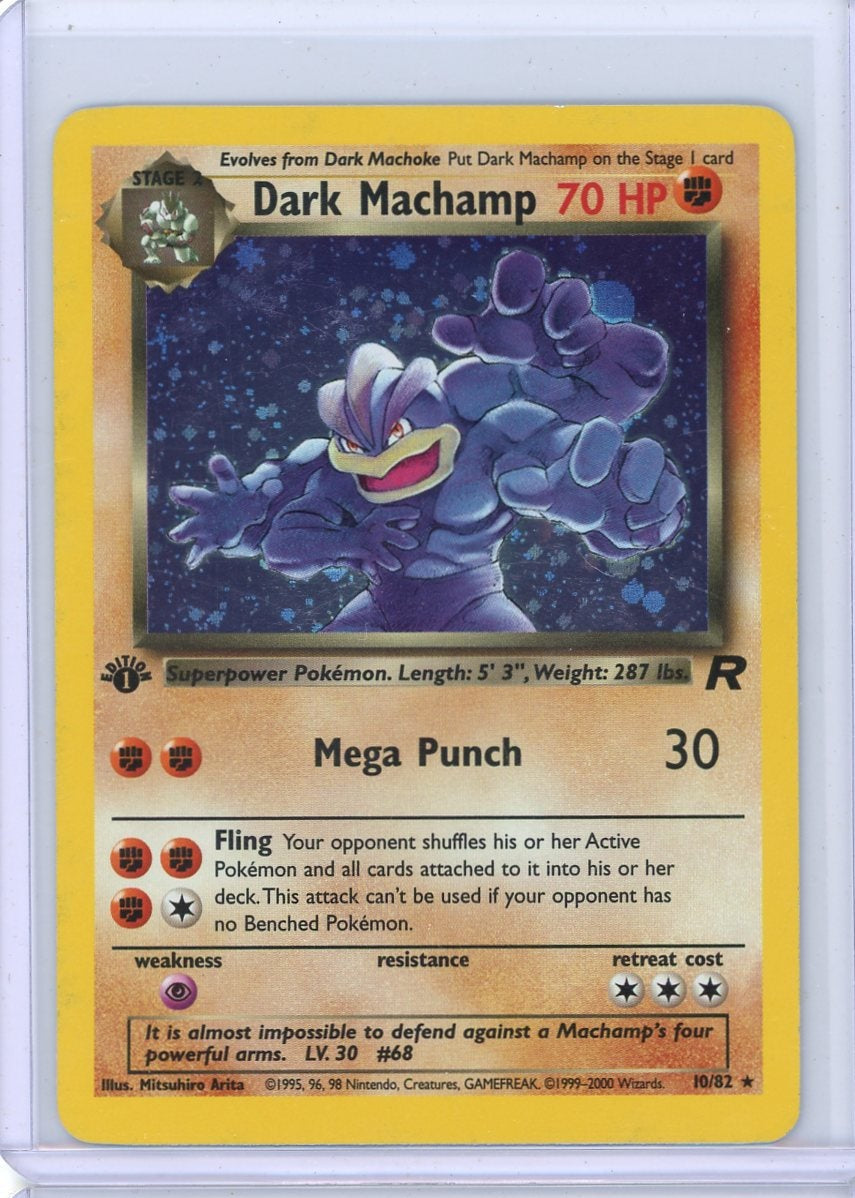 Dark Machamp Pokemon Team Rocket 1st Edition holo #10/82 LP/NM
