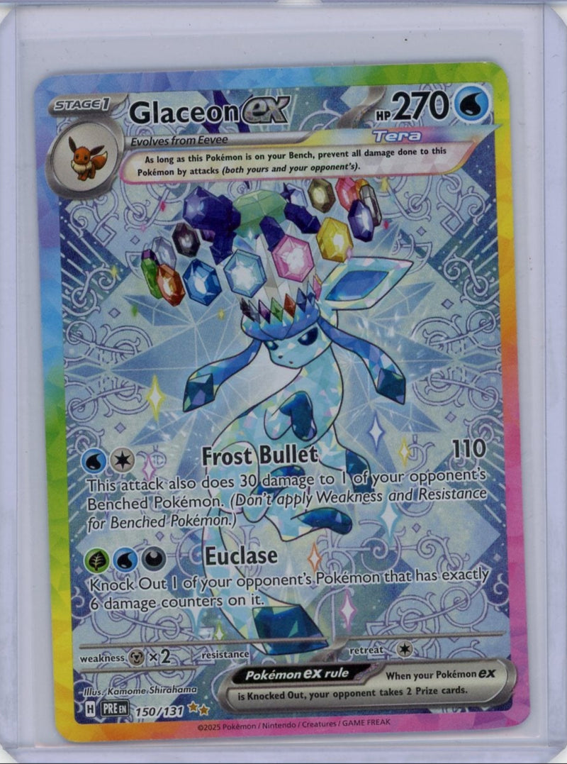Glaceon ex 2025 Pokemon Prismatic Evolutions Special Illustration rare holo 
