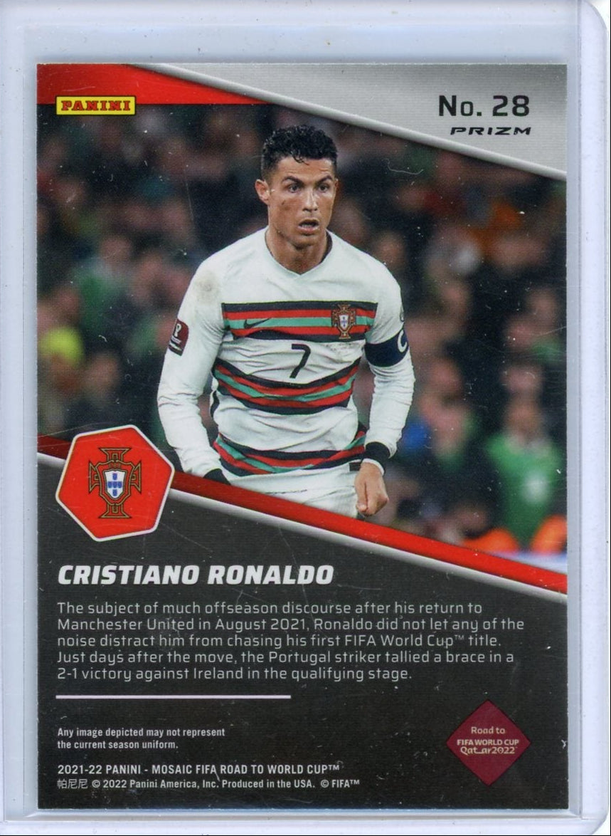 Cristiano Ronaldo 2021-22 Panini Mosaic Road to the World Cup Breakaway Mosaic prizm