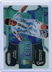 Julian Alvarez 2022 Panini Prizm World Cup New Era silver prizm rookie card