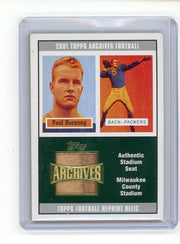 Paul Hornung 2001 Topps Archives Football Reprint Relic