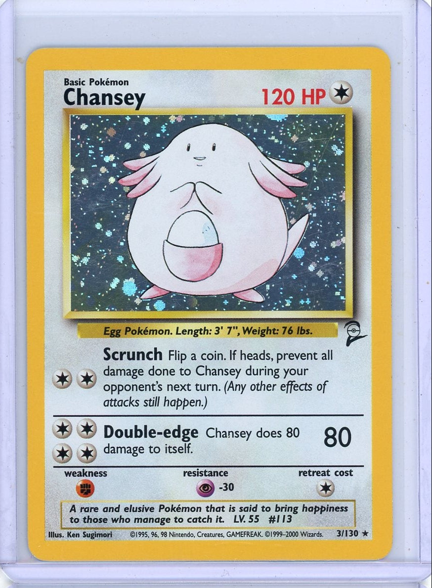 Chansey Pokemon Base Set 2 holo #3/130 LP/NM