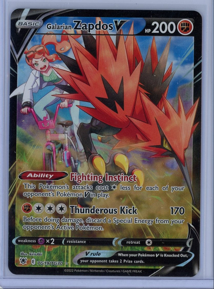 Galarian Zapdos V Pokémon Astral Radiance Trainer Gallery #TG19/TG30