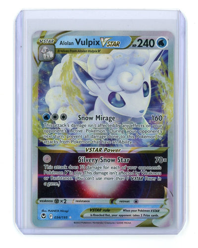 Alolan Vulpix VSTAR 2022 Pokémon rare holo 034/195
