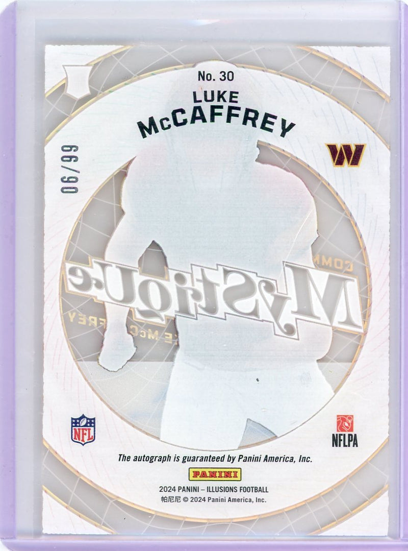 Luke McCaffrey 2024 Panini Illusions Mystique Auto 