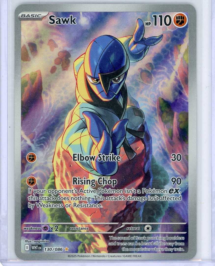 Sawk Pokemon White Flare Illustration Rare #030/086