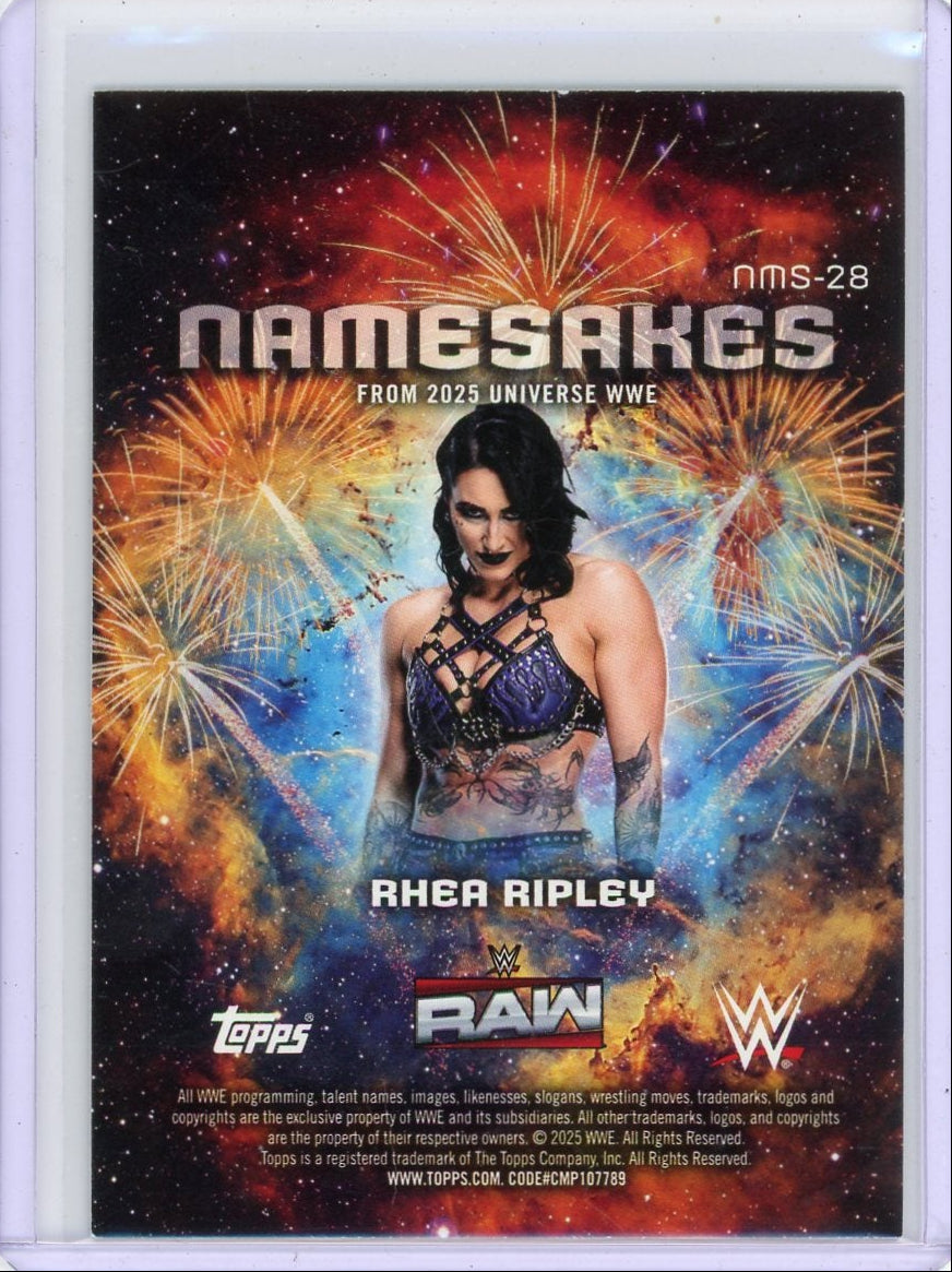Rhea Ripley 2025 Topps Universe WWE Namesakes