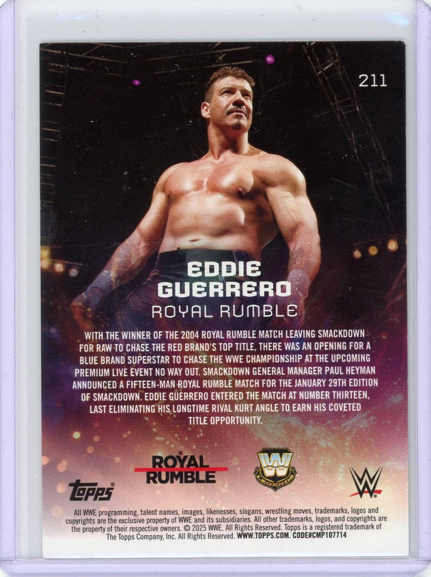 Eddie Guerrero Legend 2025 Topps Universe WWE Event Variation Purple Glass #211 #'d 357/399