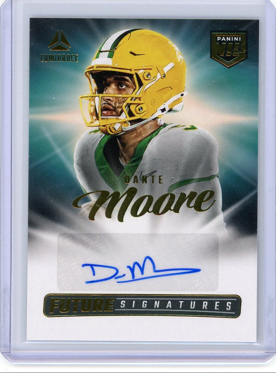 Dante Moore 2025 Panini Luminance Football Future Signatures Autograph