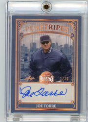 Joe Torre 2025 Leaf Bronx Legacy Penstripes Auto #'d 1/20