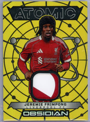 Jeremie Frimpong 2025-26 Panini Obsidian Atomic relic gold #'d 08/10