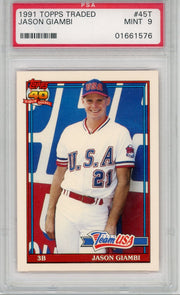 Jason Giambi 1991 TOPPS TRADED #45T PSA 9