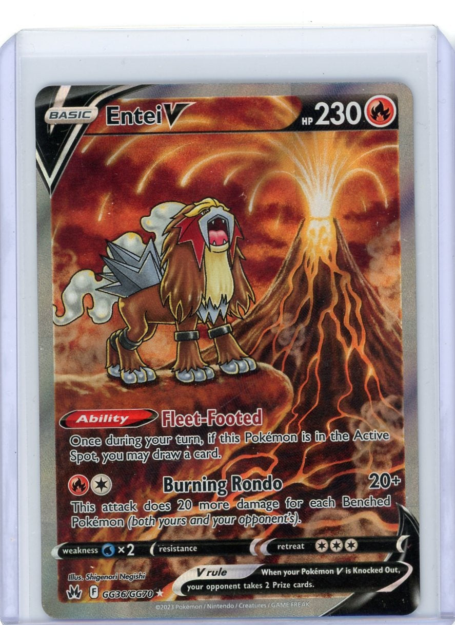 Entei V Pokémon Crown Zenith Galarian Gallery #GG36/GG70
