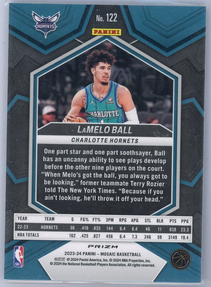 LaMelo Ball 2023-24 Panini Mosaic Genesis SP #122