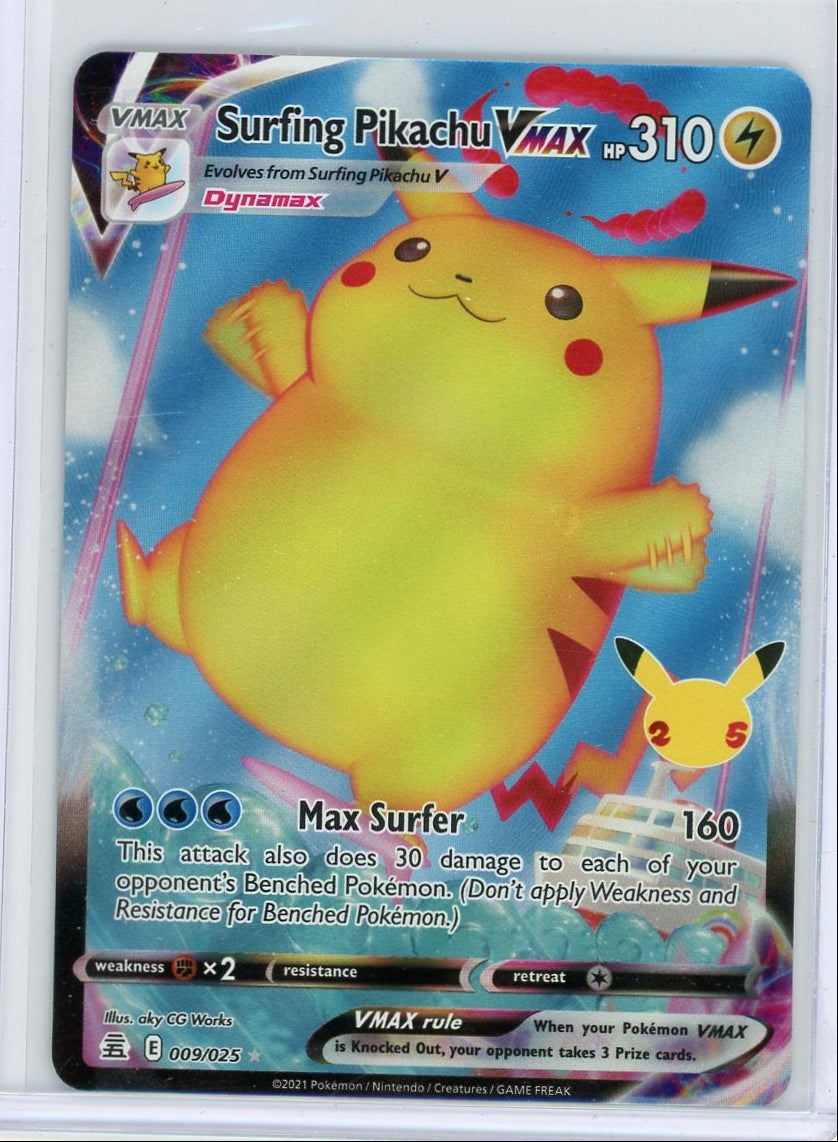 Surfing Pikachu Vmax Pokémon Celebrations Ultra Rare #009/025