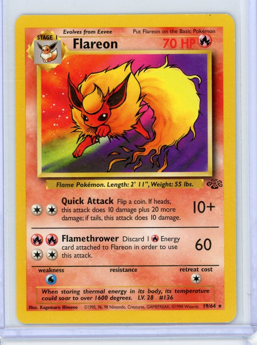 Flareon Pokémon Jungle Non Holo Rare #19/64