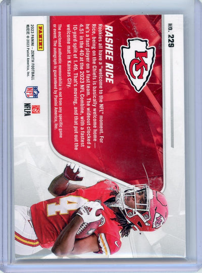 Rashee Rice 2023 Panini Zenith Rookie Patch Autographs Dual Relic Auto #'d 30/50