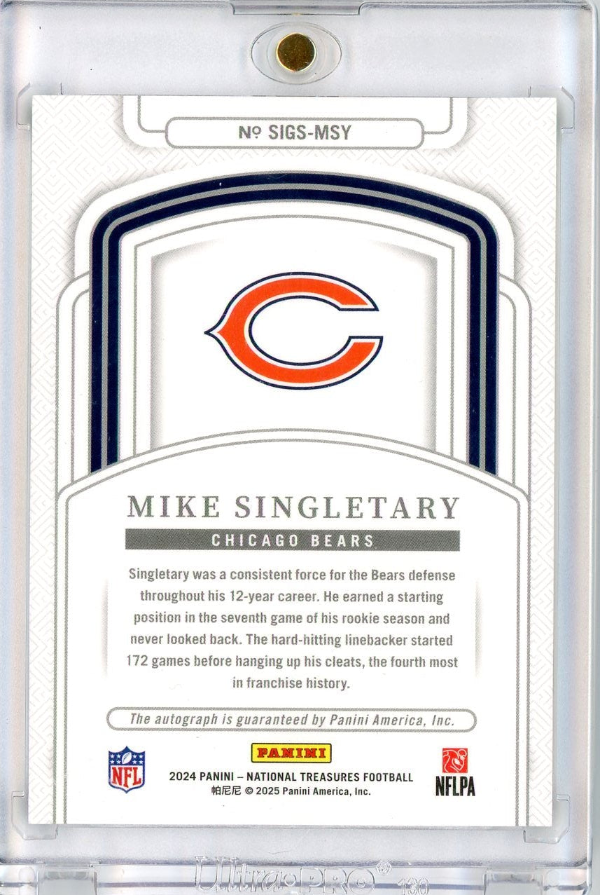 Mike Singletary 2024 Panini National Treasures autograph #'d 11/25