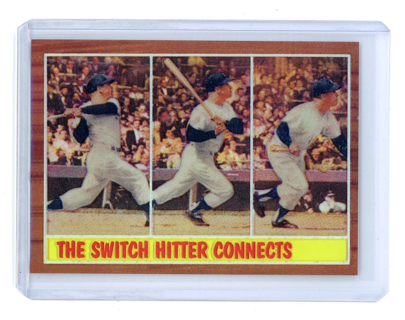 Micky Mantle 1997 Topps The Switch Hitter Connects Refractor 