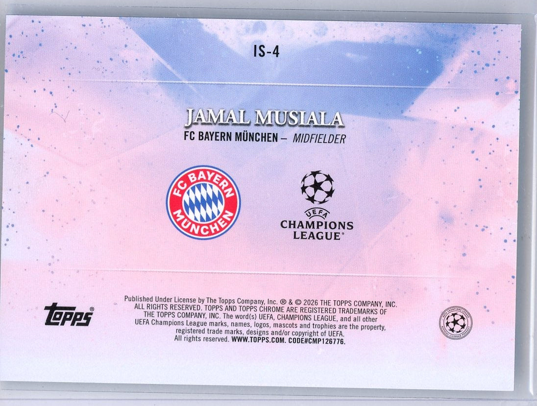 Jamal Musiala 2025-26 Topps Chrome UEFA Sapphire Infinite Sapphire SP