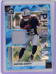 Ashton Jeanty 2025 Panini Donruss Optic Phenom relic rc blue ice prizm #'d 24/49