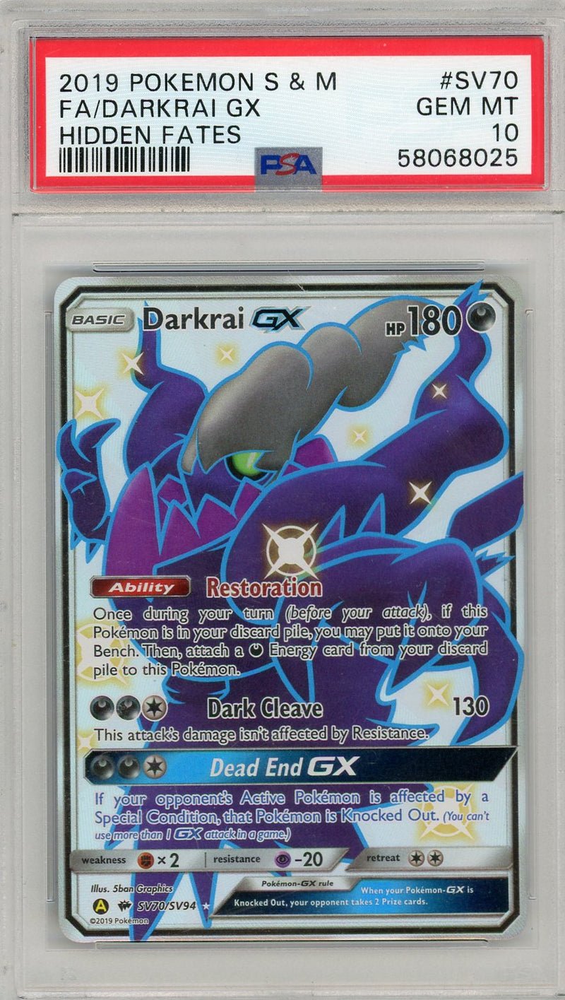 Darkrai GX 2019 Pokemon Hidden Fates rare holo 