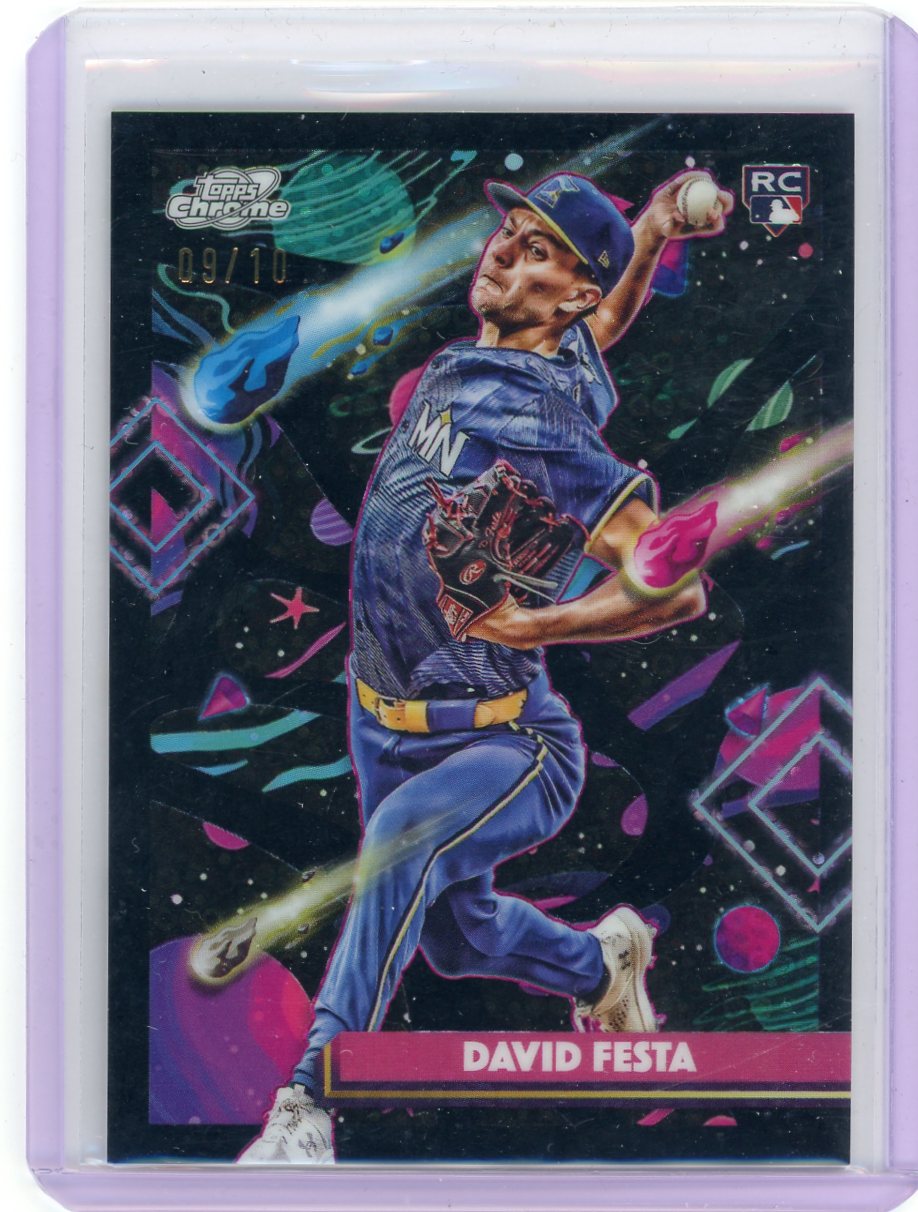 David Festa 2025 Topps Chrome Cosmic Black Eclipse Rookie #'d 09/10